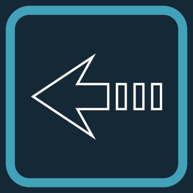 Sol vektör simgesi bir çerçevede göndermek