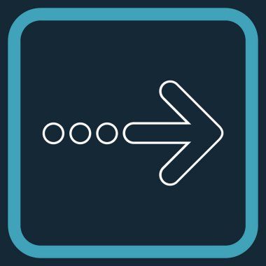 Doğru vektör simgesi bir çerçevede göndermek