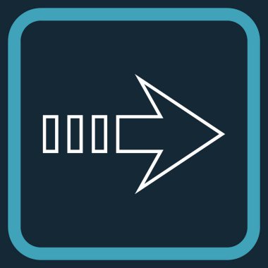 Doğru vektör simgesi bir çerçevede göndermek