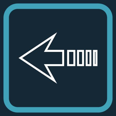 Sol vektör simgesi bir çerçevede göndermek