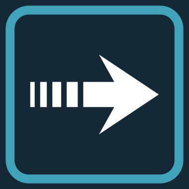 Doğru vektör simgesi bir çerçevede göndermek