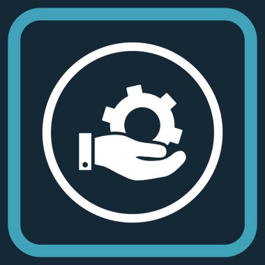 Hizmet vektör simgesi bir çerçeve içinde