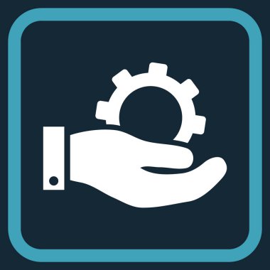 Hizmet vektör simgesi bir çerçeve içinde