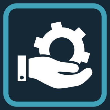 Hizmet vektör simgesi bir çerçeve içinde