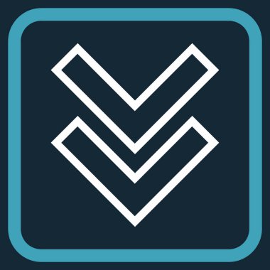 Vektör simgesi bir çerçeve içinde aşağı kaydır