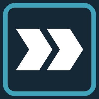 Üst karakter doğru vektör simgesi bir çerçeve içinde