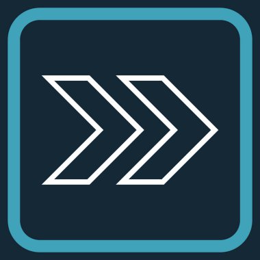 Üst karakter doğru vektör simgesi bir çerçeve içinde