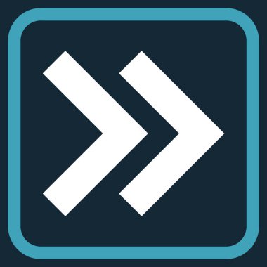 Üst karakter doğru vektör simgesi bir çerçeve içinde