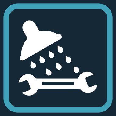 Duş sıhhi tesisat vektör simgesi bir çerçeve içinde