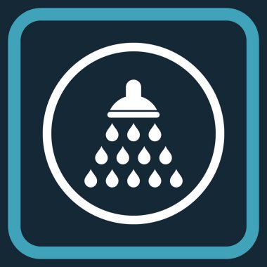 Duş vektör simgesi bir çerçeve içinde