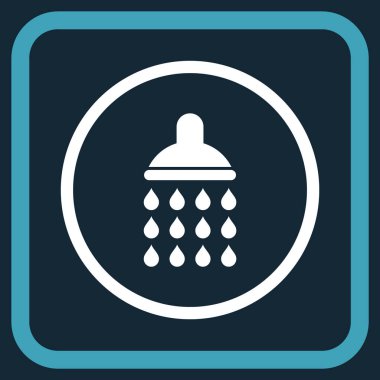 Duş vektör simgesi bir çerçeve içinde