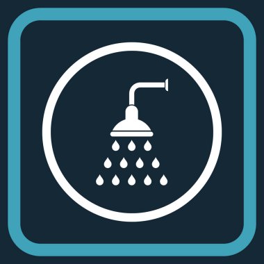 Duş vektör simgesi bir çerçeve içinde