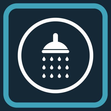 Duş vektör simgesi bir çerçeve içinde