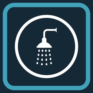 Duş vektör simgesi bir çerçeve içinde