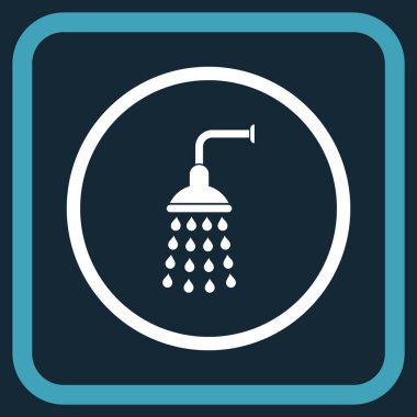 Duş vektör simgesi bir çerçeve içinde