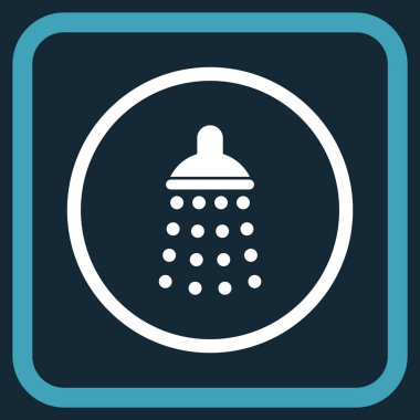 Duş vektör simgesi bir çerçeve içinde