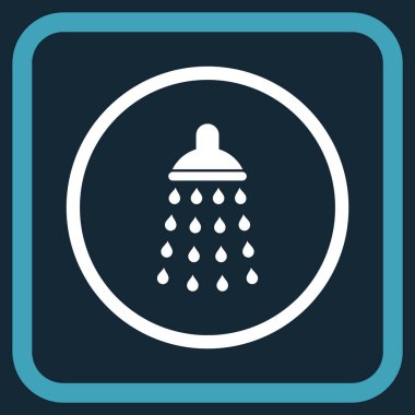 Duş vektör simgesi bir çerçeve içinde