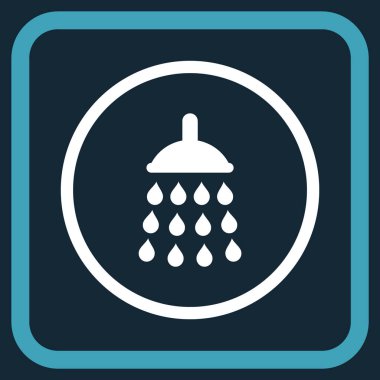 Duş vektör simgesi bir çerçeve içinde