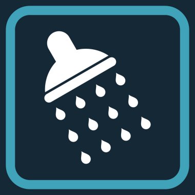 Duş vektör simgesi bir çerçeve içinde