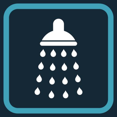 Duş vektör simgesi bir çerçeve içinde