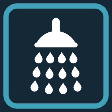 Duş vektör simgesi bir çerçeve içinde