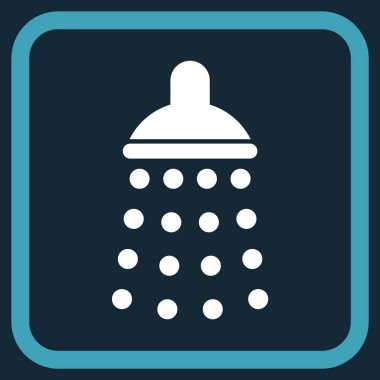 Duş vektör simgesi bir çerçeve içinde