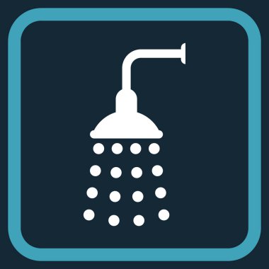 Duş vektör simgesi bir çerçeve içinde