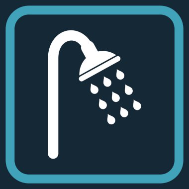 Duş vektör simgesi bir çerçeve içinde