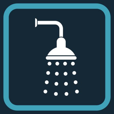 Duş vektör simgesi bir çerçeve içinde