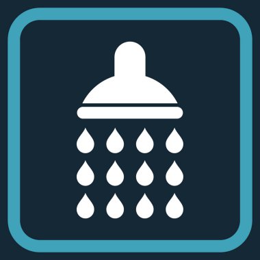 Duş vektör simgesi bir çerçeve içinde