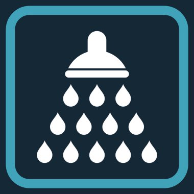 Duş vektör simgesi bir çerçeve içinde