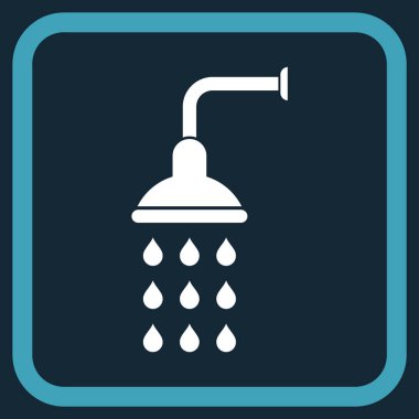 Duş vektör simgesi bir çerçeve içinde