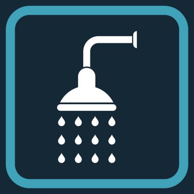 Duş vektör simgesi bir çerçeve içinde