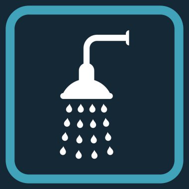 Duş vektör simgesi bir çerçeve içinde