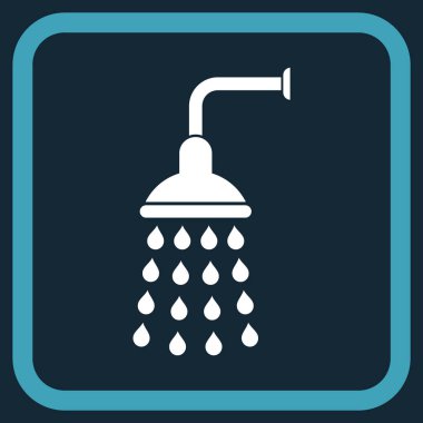 Duş vektör simgesi bir çerçeve içinde