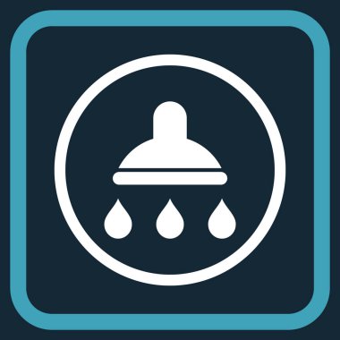 Duş vektör simgesi bir çerçeve içinde