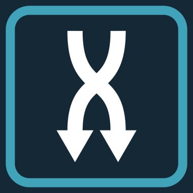 Vektör simgesi aşağı okları bir çerçevede shuffle