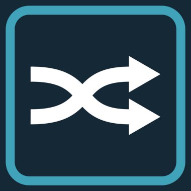 Shuffle okları doğru vektör simgesi bir çerçeve içinde