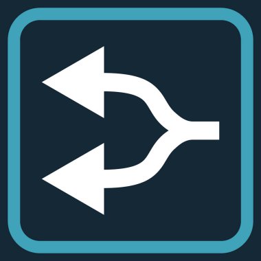 Split oklar sol vektör simgesi bir çerçeve içinde