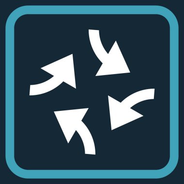 Oklar vektör simgesi bir çerçevede girdap