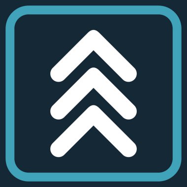 Vektör simgesi bir çerçeve içinde yukarı çift ok ucu