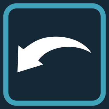 Vektör simgesi bir çerçeve içinde geri al