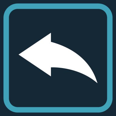 Vektör simgesi bir çerçeve içinde geri al