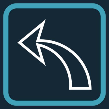 Vektör simgesi bir çerçeve içinde geri al