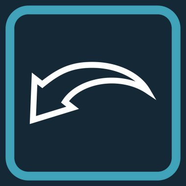 Vektör simgesi bir çerçeve içinde geri al