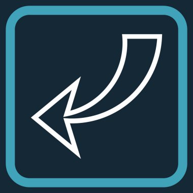 Vektör simgesi bir çerçeve içinde geri al