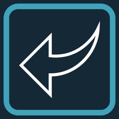 Vektör simgesi bir çerçeve içinde geri al