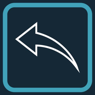 Vektör simgesi bir çerçeve içinde geri al