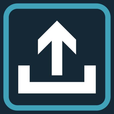 Vektör simgesi bir çerçeve içinde upload