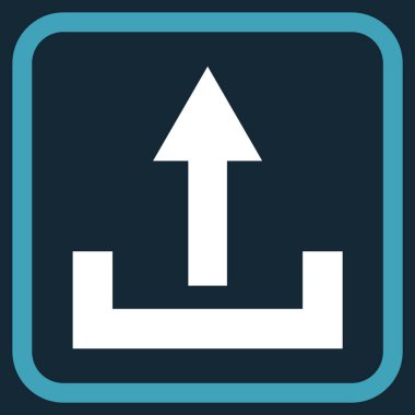 Vektör simgesi bir çerçeve içinde upload